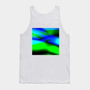 Blue green black abstract art Tank Top